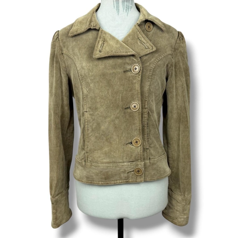 Vintage Guess Jeans Tan Corduroy Button Front Jacket Sz M